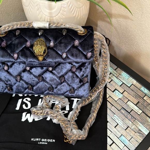 Kurt Geiger London
Mini Kensington Velvet Tonal Jewel Crossbody Bag - Picture 14 of 16